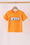 Orange ghost embroidery top Aaria Tees