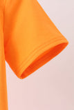 Orange ghost embroidery top Aaria Tees