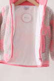 Pink bow fleece jacket Aaria Tees