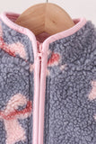 Blue bow fleece jacket Aaria Tees