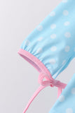 Blue Milk Santa Cookies Ruffle Bloomer Set Aaria Tees