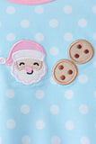 Blue Milk Santa Cookies Ruffle Pants Set Aaria Tees