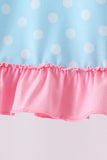 Blue Milk Santa Cookies Ruffle Pants Set - Aaria Tees Aaria Tees