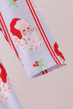 Blue santa claus bamboo ruffle dress Aaria Tees