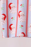 Blue santa claus bamboo pajama set Aaria Tees