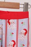 Blue santa claus bamboo pajama set Aaria Tees