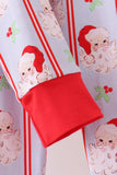Blue santa claus bamboo pajama set Aaria Tees