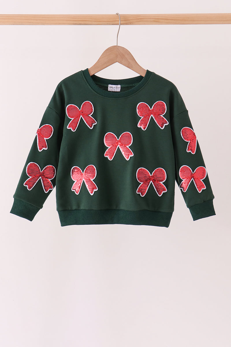 Forest bow sequin mom&me top - Aaria Tees
