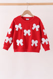 Red bow sequin mom&me top - Aaria Tees Aaria Tees