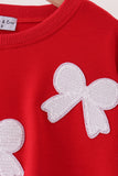 Red bow sequin mom&me top - Aaria Tees Aaria Tees
