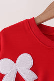 Red bow sequin mom&me top - Aaria Tees Aaria Tees