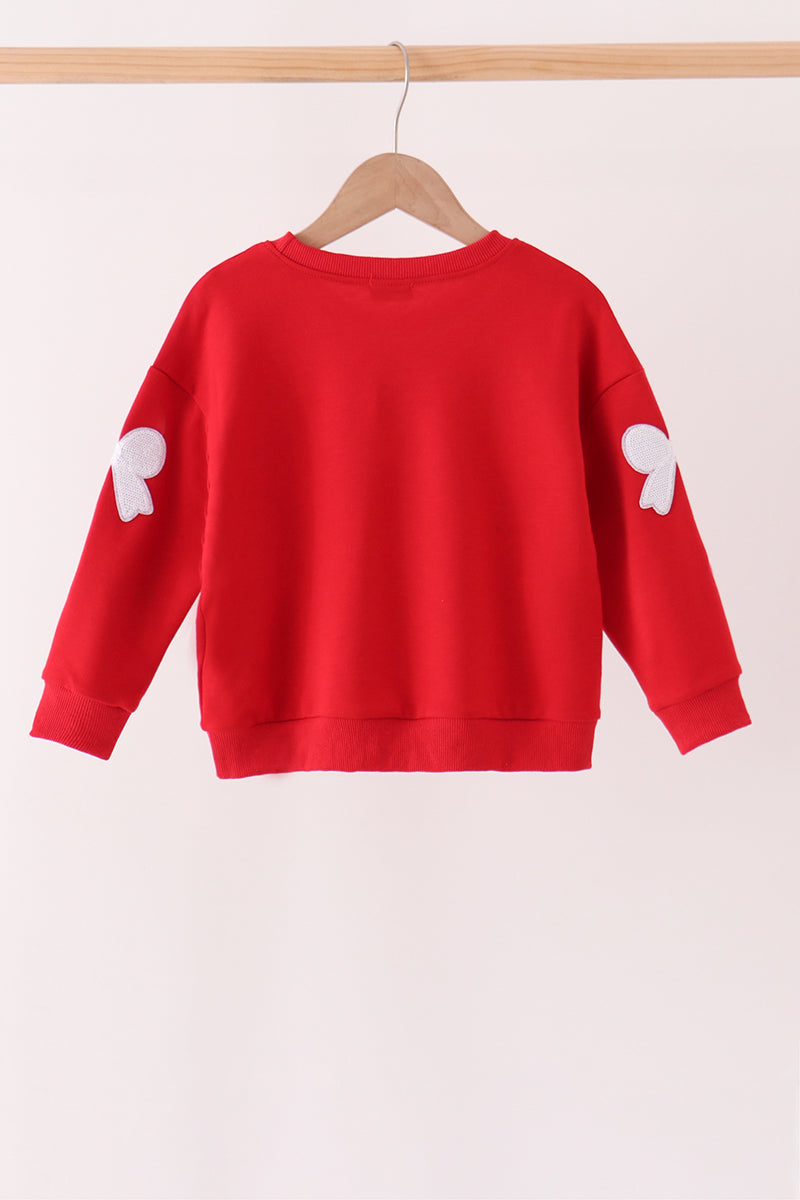 Red bow sequin mom&me top - Aaria Tees Aaria Tees