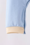 Blue pumpkin embroidery romper - Aaria Tees Aaria Tees