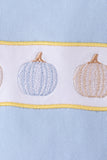 Blue pumpkin embroidery top - Aaria Tees Aaria Tees