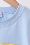 Blue pumpkin embroidery top - Aaria Tees Aaria Tees