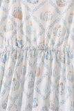 Blue pumpkin ruffle mom dress - Aaria Tees Aaria Tees