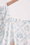 Blue pumpkin ruffle mom dress - Aaria Tees Aaria Tees