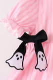 Pink ghost applique stripe bloomer set - Aaria Tees Aaria Tees