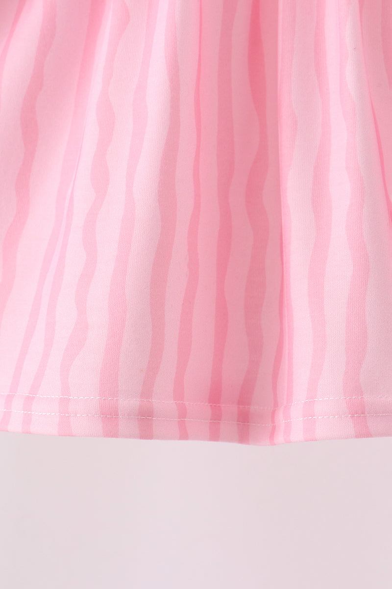 Pink ghost applique stripe bloomer set - Aaria Tees Aaria Tees