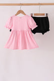 Pink ghost applique stripe bloomer set - Aaria Tees Aaria Tees