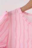 Pink ghost applique stripe dress - Aaria Tees Aaria Tees