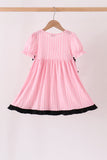 Pink ghost applique stripe dress - Aaria Tees Aaria Tees