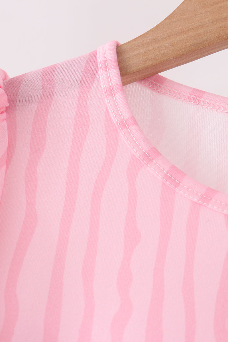 Pink ghost applique stripe pants set - Aaria Tees Aaria Tees