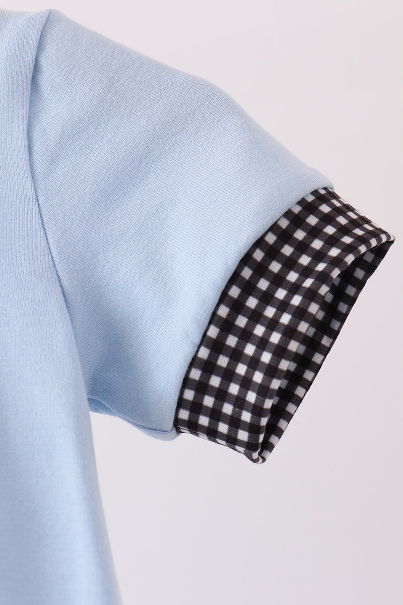 Blue ghost embroidery bubble - Aaria Tees Aaria Tees