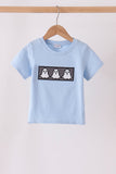 Blue ghost embroidery top - Aaria Tees Aaria Tees