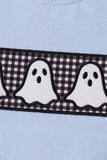 Blue ghost embroidery top - Aaria Tees Aaria Tees