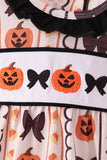 Pumpkin bow embroidery ruffle bubble Aaria Tees