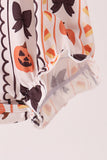 Pumpkin bow embroidery ruffle bubble Aaria Tees