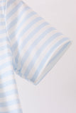 Blue stripe spider embroidery top - Aaria Tees Aaria Tees