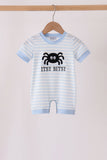 Blue stripe spider embroidery romper - Aaria Tees Aaria Tees