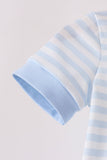Blue stripe spider embroidery romper - Aaria Tees Aaria Tees