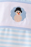 Blue turkey embroidery stripe top Aaria Tees