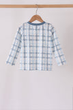 Blue plaid pocket top - Aaria Tees Aaria Tees