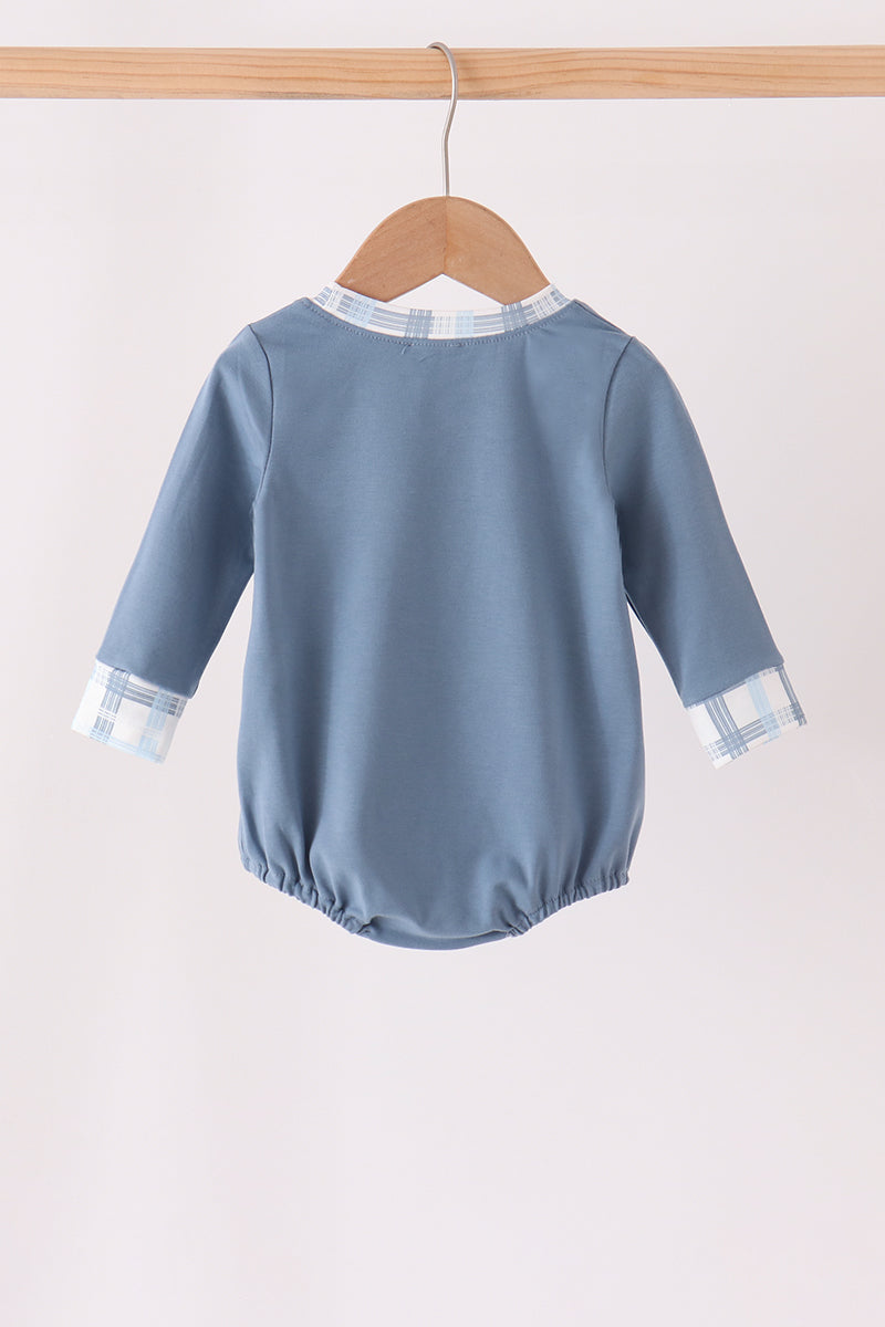 Blue plaid pocket bubble - Aaria Tees Aaria Tees