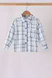 Blue plaid button down shirt - Aaria Tees Aaria Tees