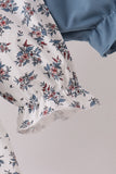 Teal floral smocked bloomer set - Aaria Tees Aaria Tees