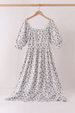 Teal floral mom dress - Aaria Tees Aaria Tees