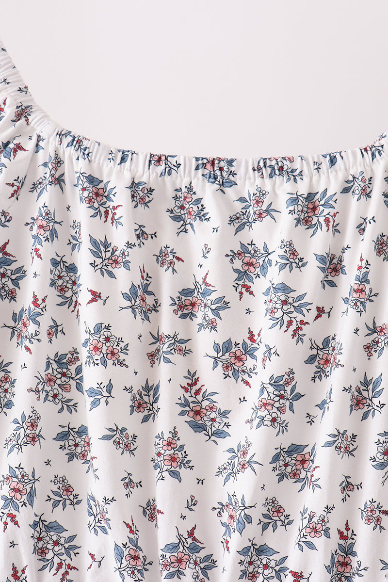 Teal floral mom dress - Aaria Tees Aaria Tees