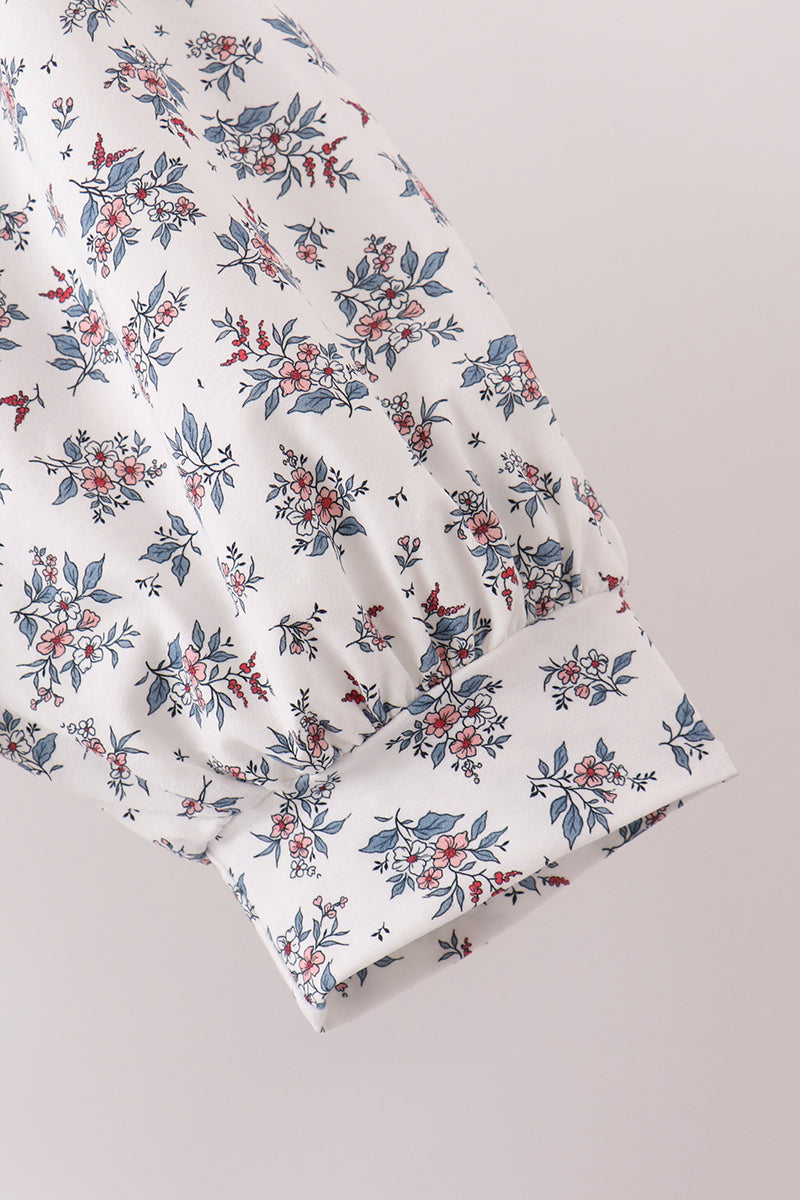 Teal floral mom dress - Aaria Tees Aaria Tees