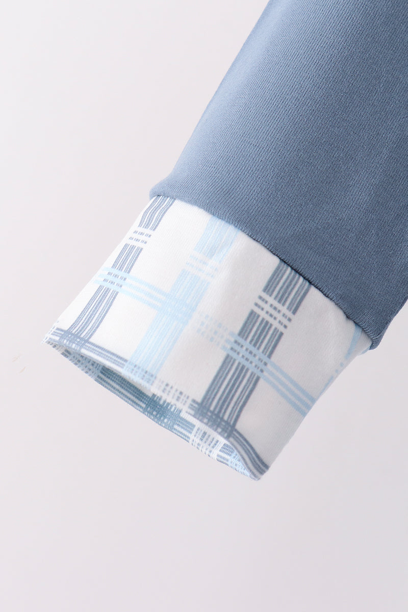 Blue plaid jogger set - Aaria Tees Aaria Tees
