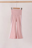 Pink Flare Double Side Stripe Active Pants Aaria Tees