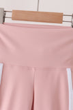 Pink Flare Double Side Stripe Active Pants Aaria Tees