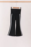 Black Flare Double Side Stripe Active Pants Aaria Tees