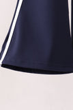 Navy Flare Double Side Stripe Active Pants Aaria Tees