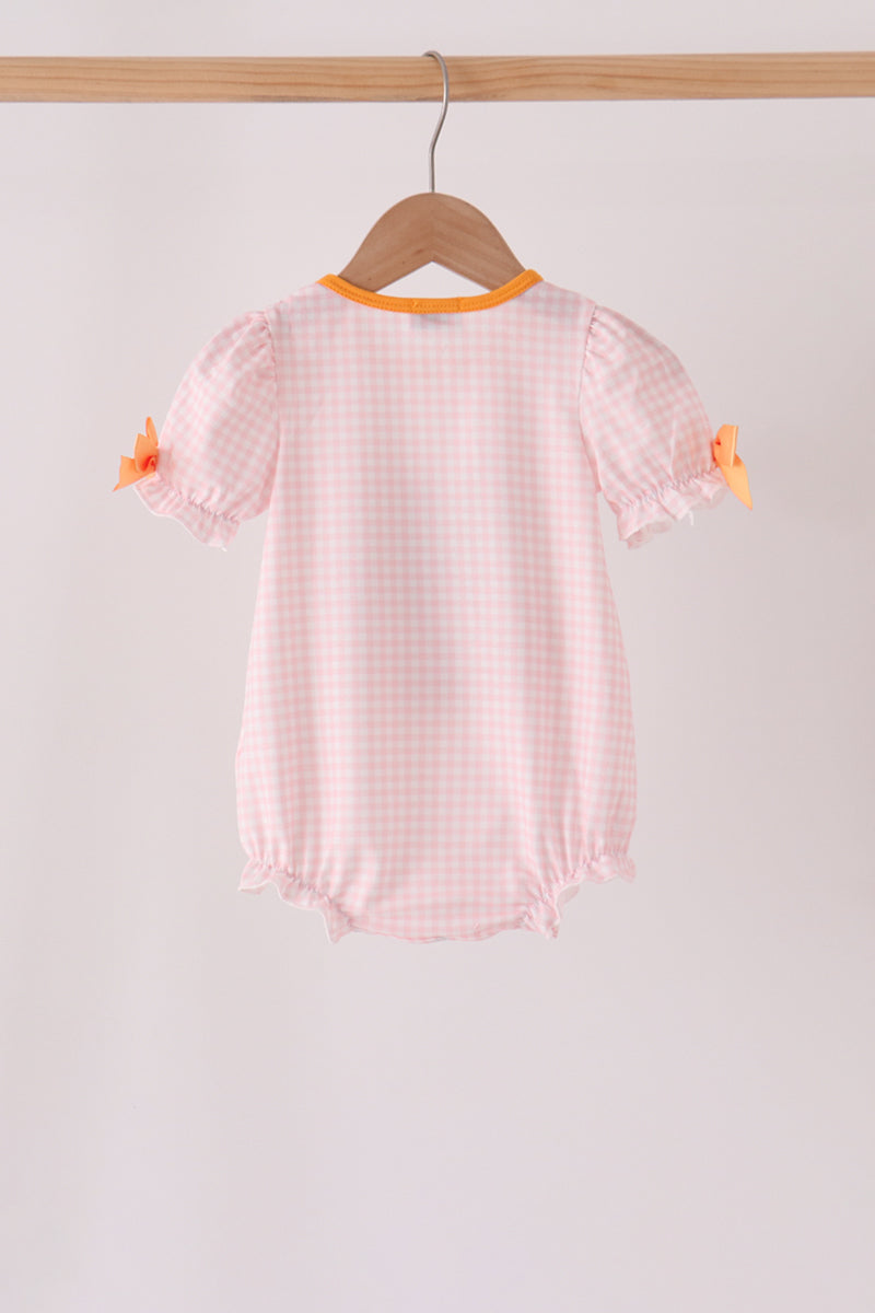 Pink cats Jack-O-Lantern applique bubble - Aaria Tees Aaria Tees