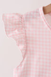 Pink cats Jack-O-Lantern applique ruffle pants set - Aaria Tees Aaria Tees
